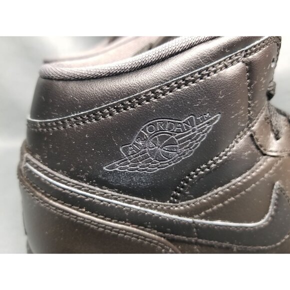 Nike Boys Jordan 1 Retro Mid (GS) 2016 OG Black Grey Size 6.5 DISPLAY MODEL! - Picture 8 of 14